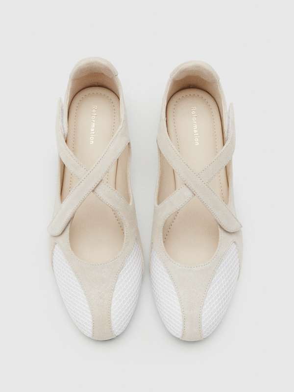 Terra Ballet Sneaker - Almond Suede Mesh