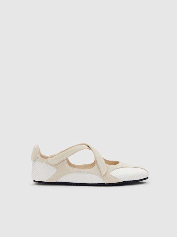 Terra Ballet Sneaker - Almond Suede Mesh