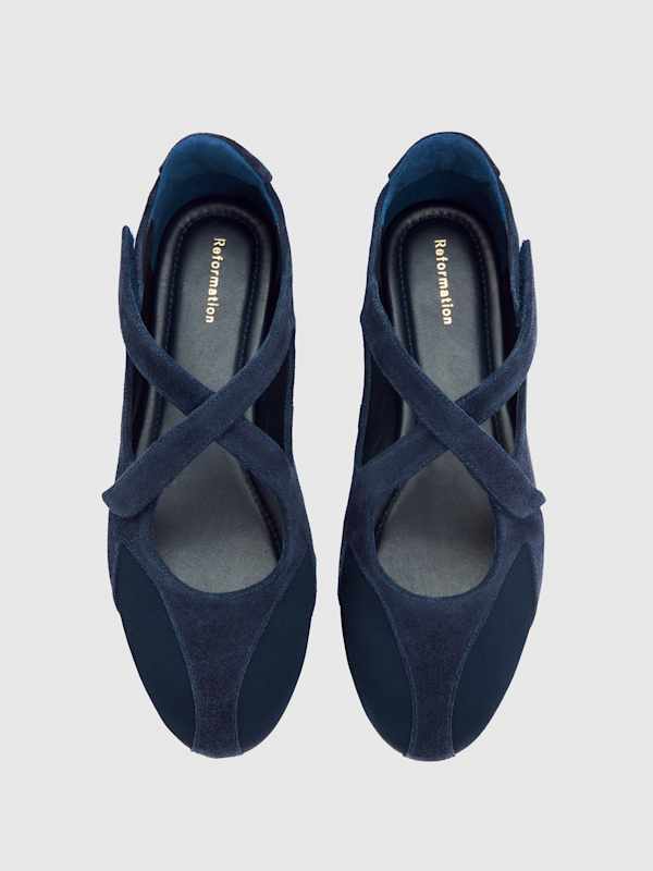 Terra Ballet Sneaker - Midnight Satin Suede