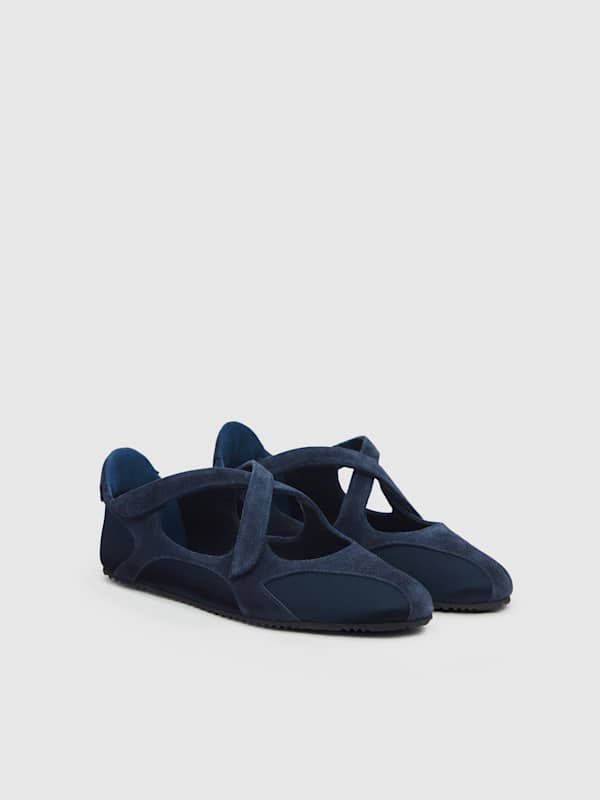 Terra Ballet Sneaker - Midnight Satin Suede