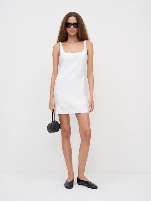 Koa Linen Dress - White