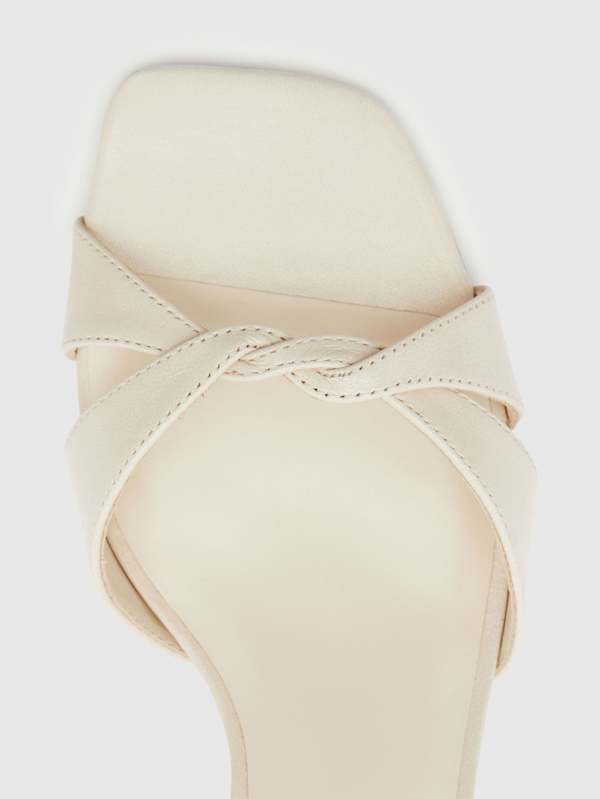 Margo Block Heeled Sandal - Almond Leather