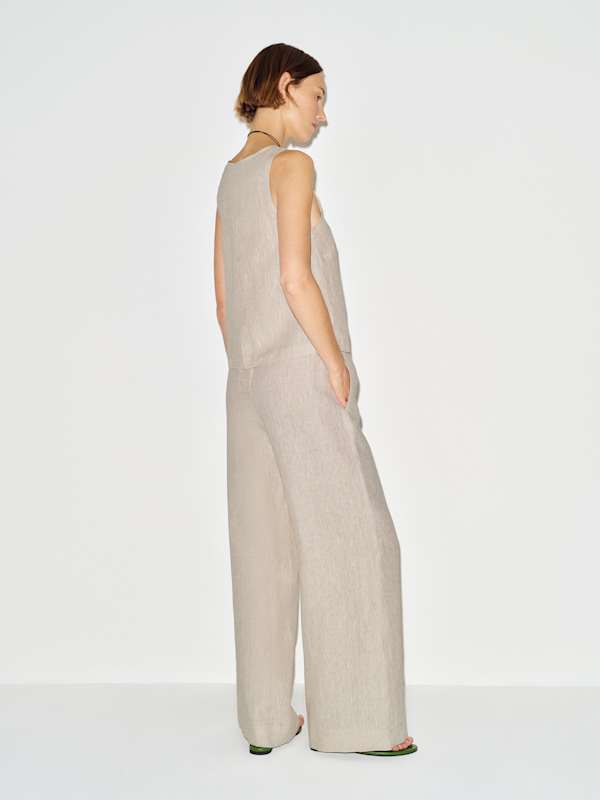 Lenora Linen Two Piece - Oatmeal