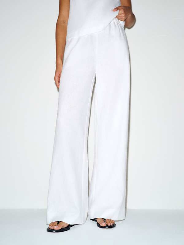 Lenora Linen Two Piece - White