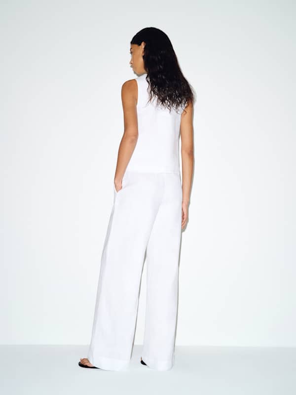 Lenora Linen Two Piece - White