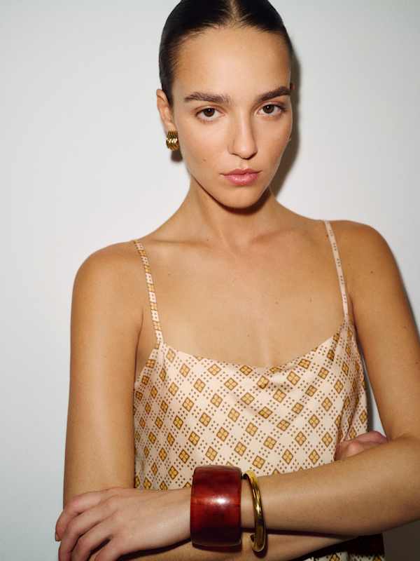 Esme Silk Twill Top - Diane Check