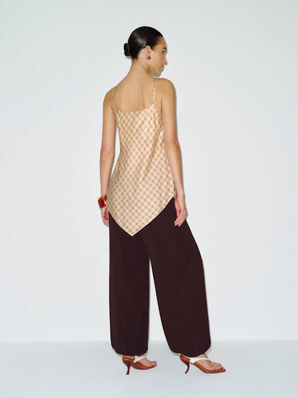 Esme Silk Twill Top - Diane Check