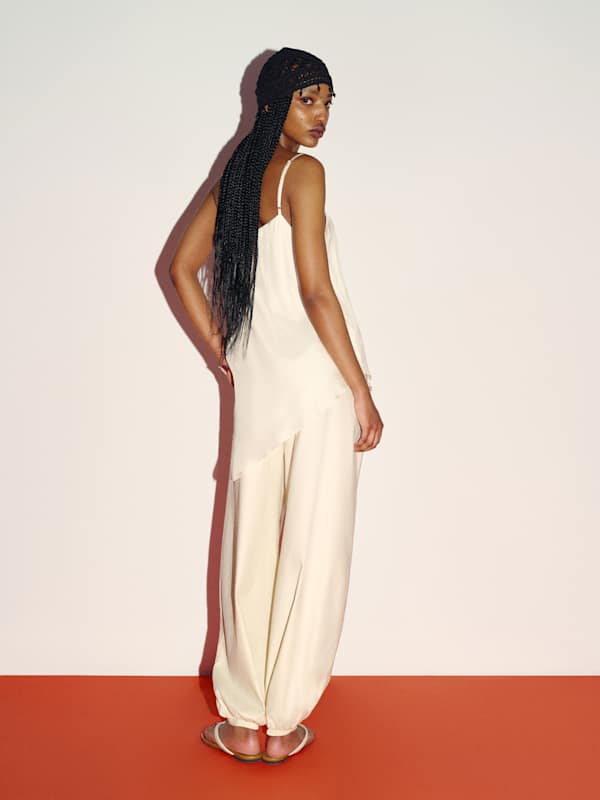 Esme Silk Twill Top - Fior Di Latte