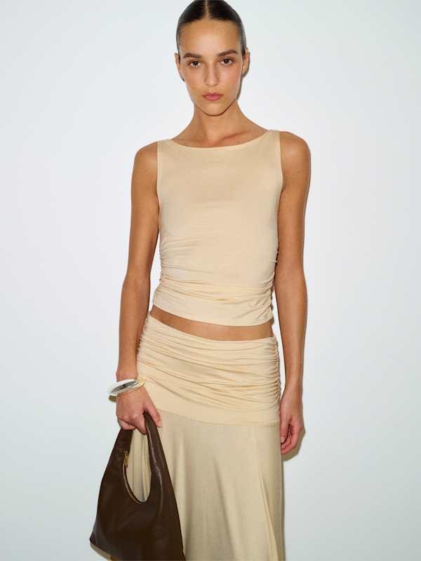 Demi Knit Two Piece - Parmesan