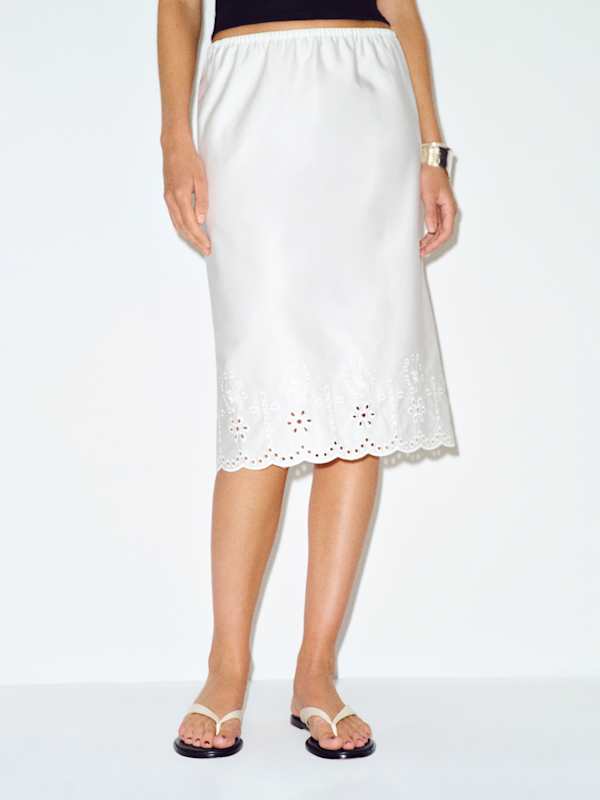 Rosemary Skirt - White Embroidery