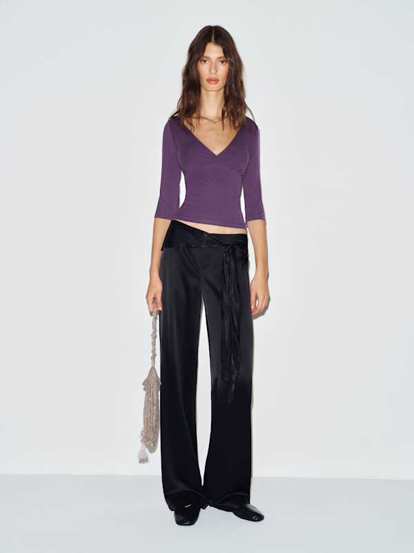 Aylani Knit Top - Crushed Violet