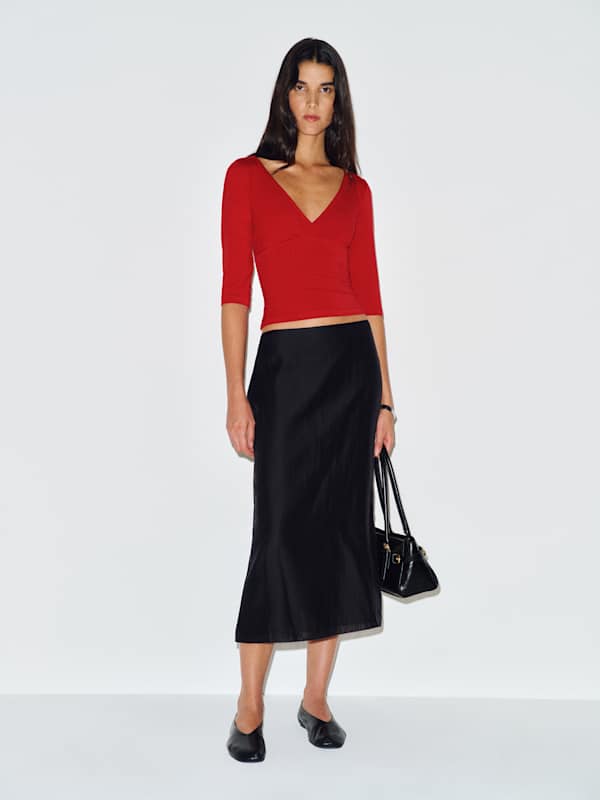 Aylani Knit Top - Lipstick