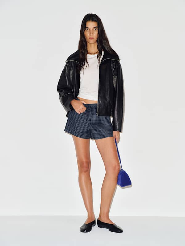 Nora Short - Dark Slate Check