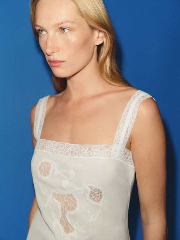 Robe de nuit Chloe - Blanc