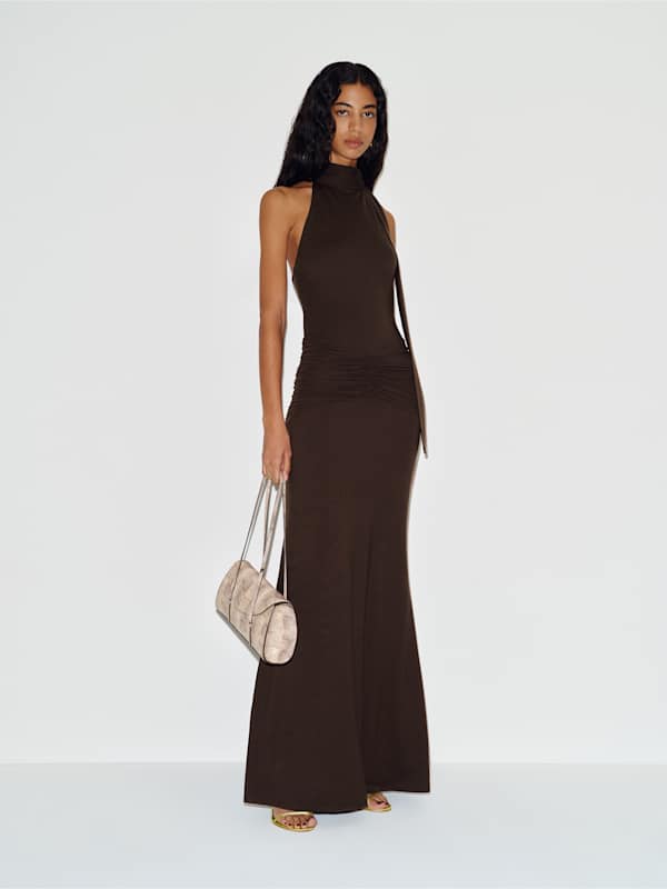 Robe en maille Serena - Brun