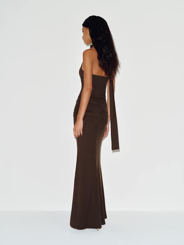 Robe en maille Serena - Brun