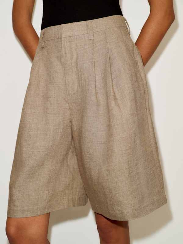 Short en lin Drew - Dark Oatmeal