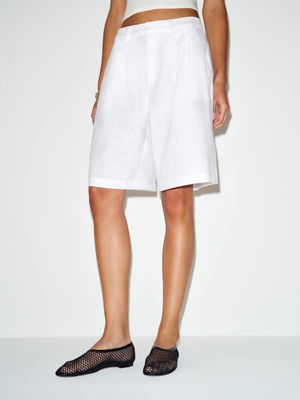 Short en lin Drew - Blanc