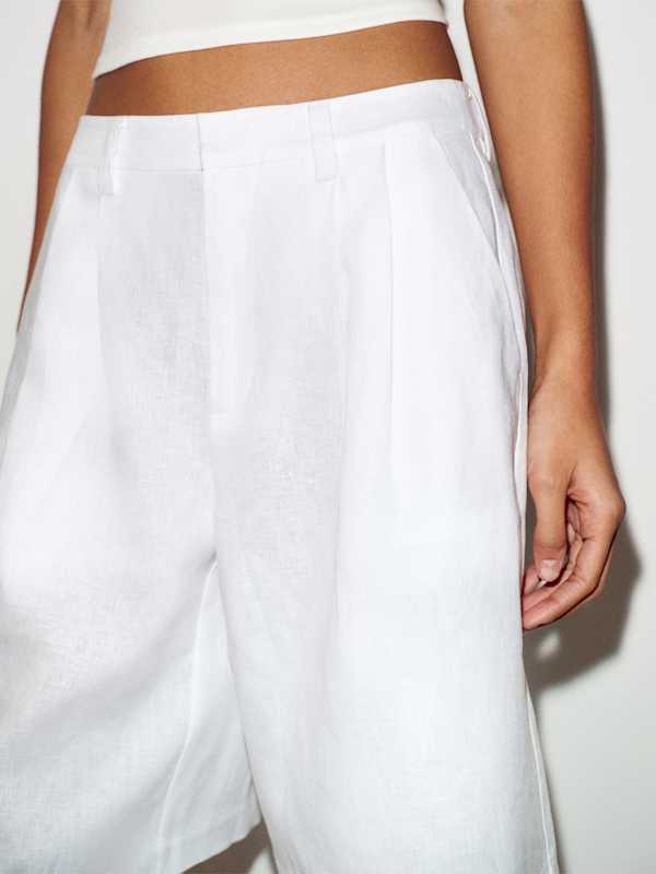 Short en lin Drew - Blanc