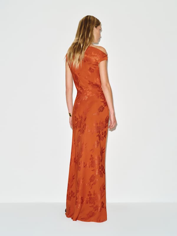 Razele Dress - Rust Jacquard