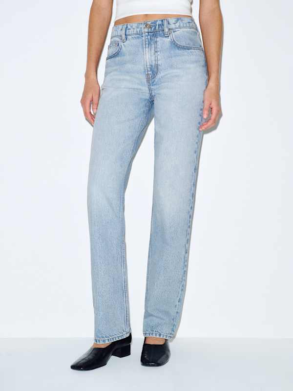 Leda Mid Rise Straight Jeans - Mahi
