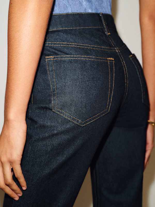 Leda Mid Rise Straight Jeans - Ondine