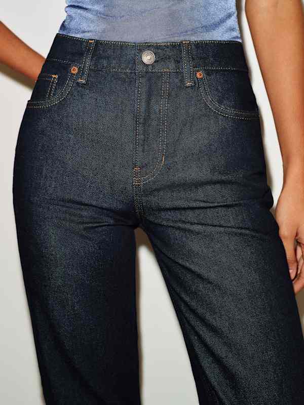 Leda Mid Rise Straight Jeans - Ondine
