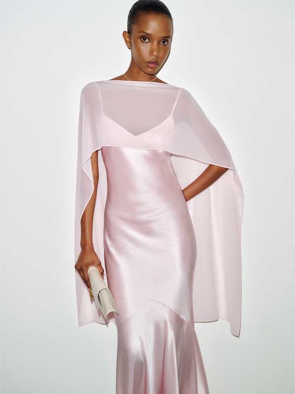 Tiffani Silk Dress - Cherry Blossom