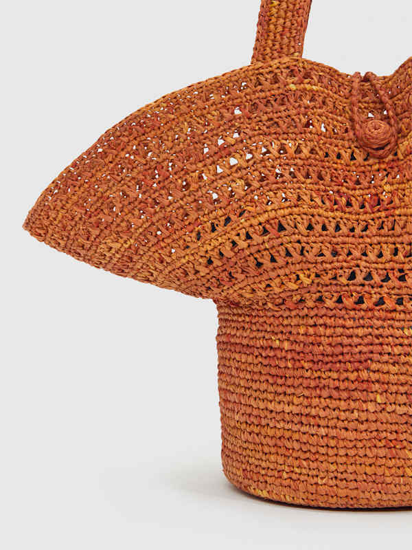 Sonia Hat Bag - Rustic Sienna Raffia