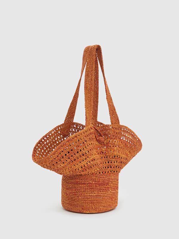Sonia Hat Bag - Rustic Sienna Raffia
