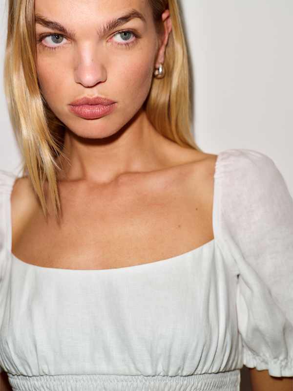 Adler Linen Dress - White