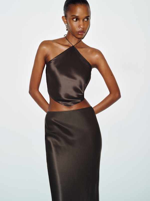 Effie Silk Two Piece - Black Pearl