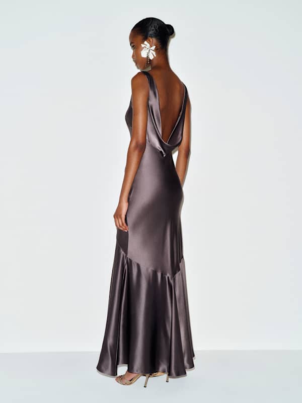 Beba Silk Dress - Smoky Quartz