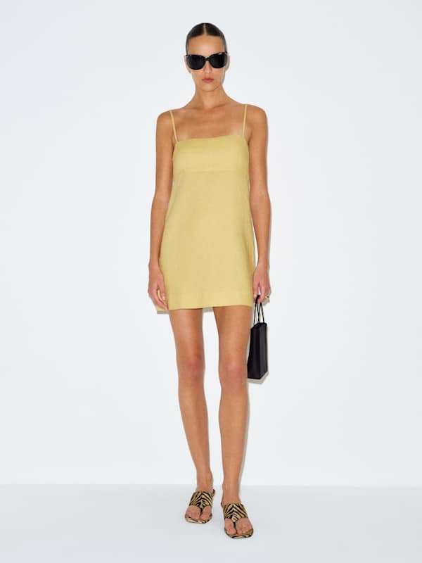 Demi Linen Dress - Sunshine