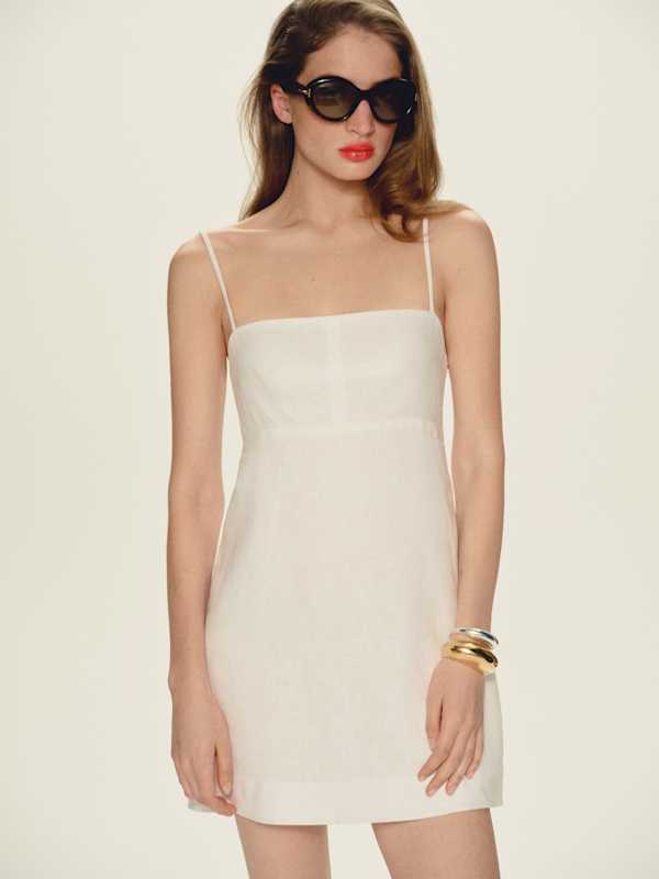 Demi Linen Dress - White