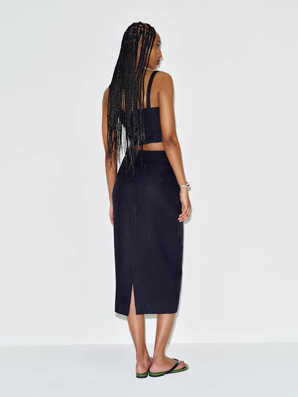 Fontana Linen Two Piece - Black
