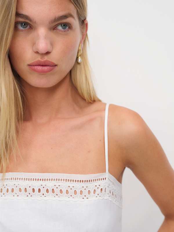 Pomona Linen Dress - White