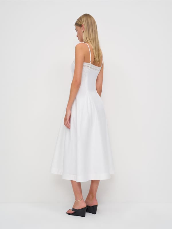 Pomona Linen Dress - White