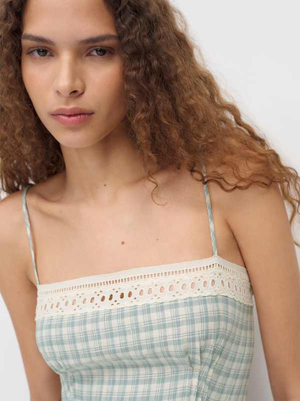 Pomona Linen Dress - Zephyr Check