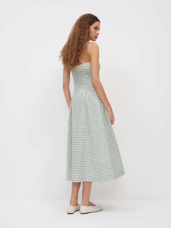 Pomona Linen Dress - Zephyr Check