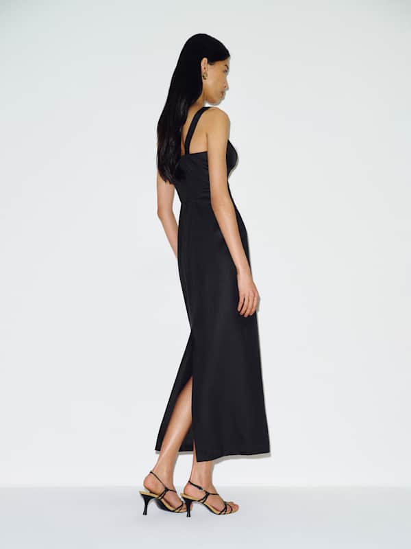 Lisa Linen Dress - Black