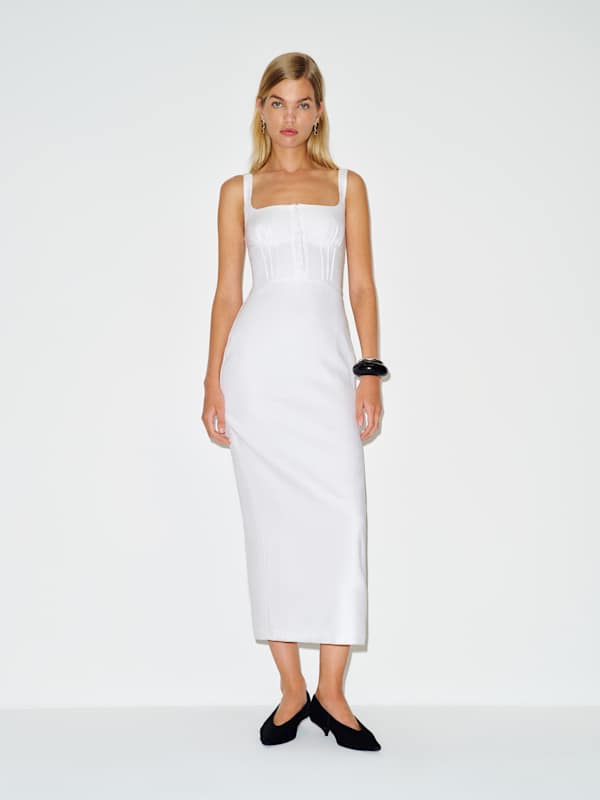 Lisa Linen Dress - White