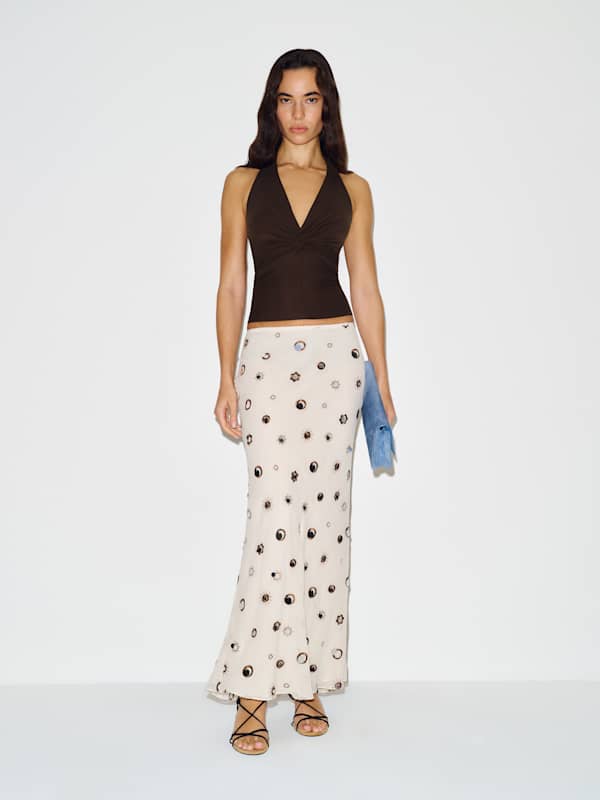 Top en maille Sydney - Brun