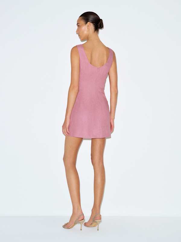 Franceska Linen Dress - Rose Petals