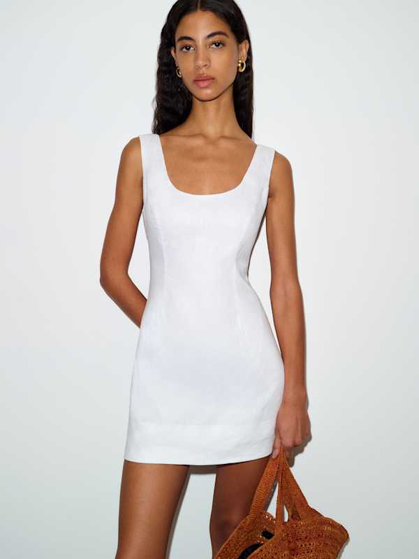 Franceska Linen Dress - White