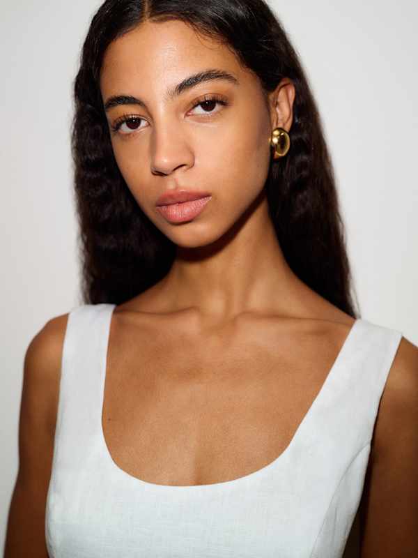 Franceska Linen Dress - White