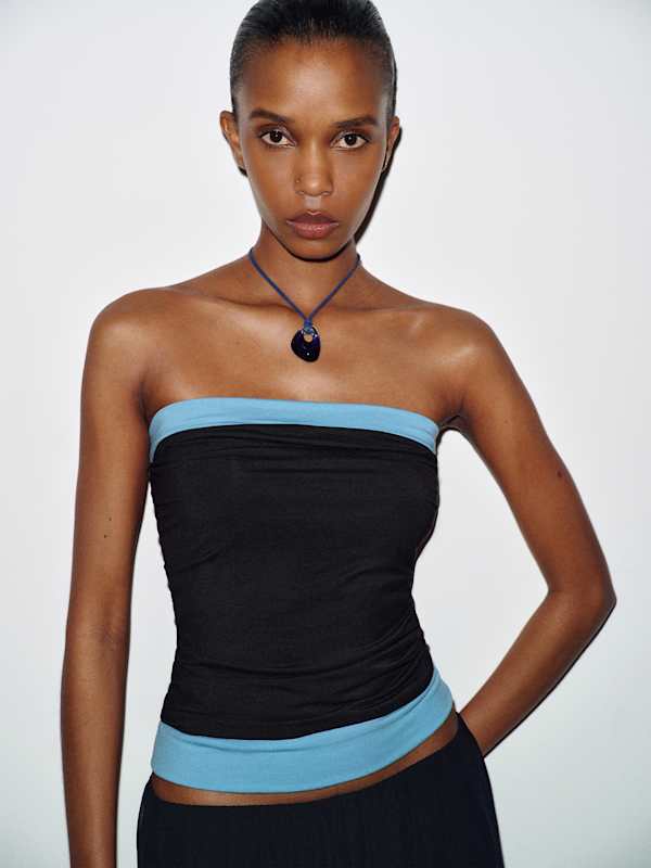 Evie Knit Top - Black Capri