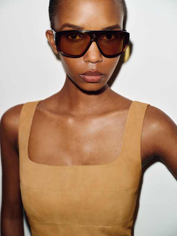 Clarence Suede Top - Parmesan Suede