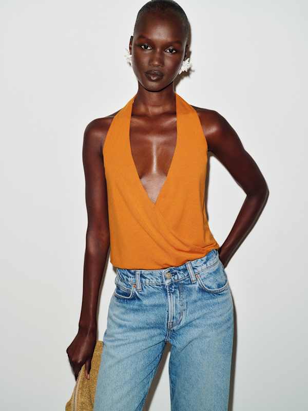 Lois Knit Top - Nectarine