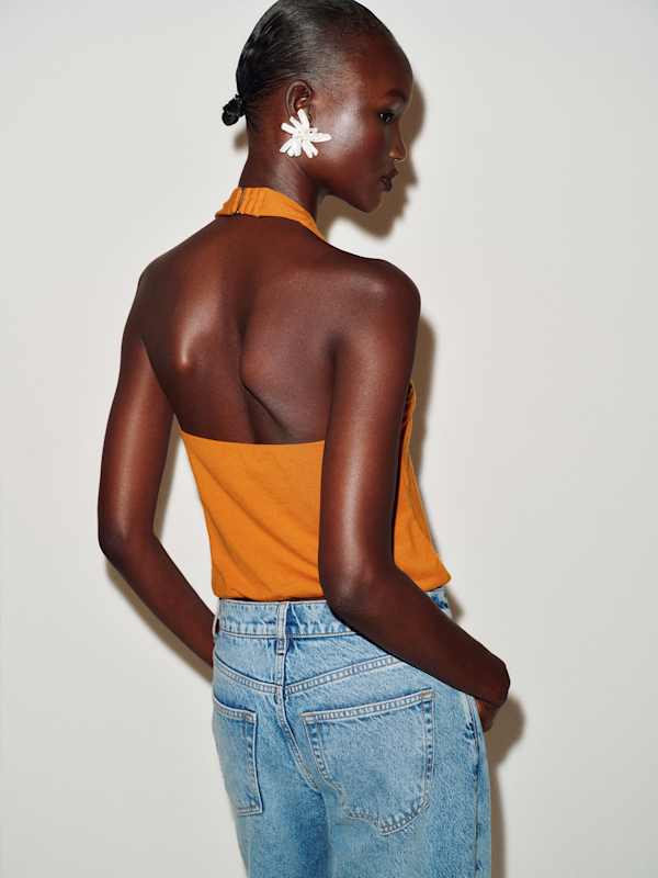 Lois Knit Top - Nectarine